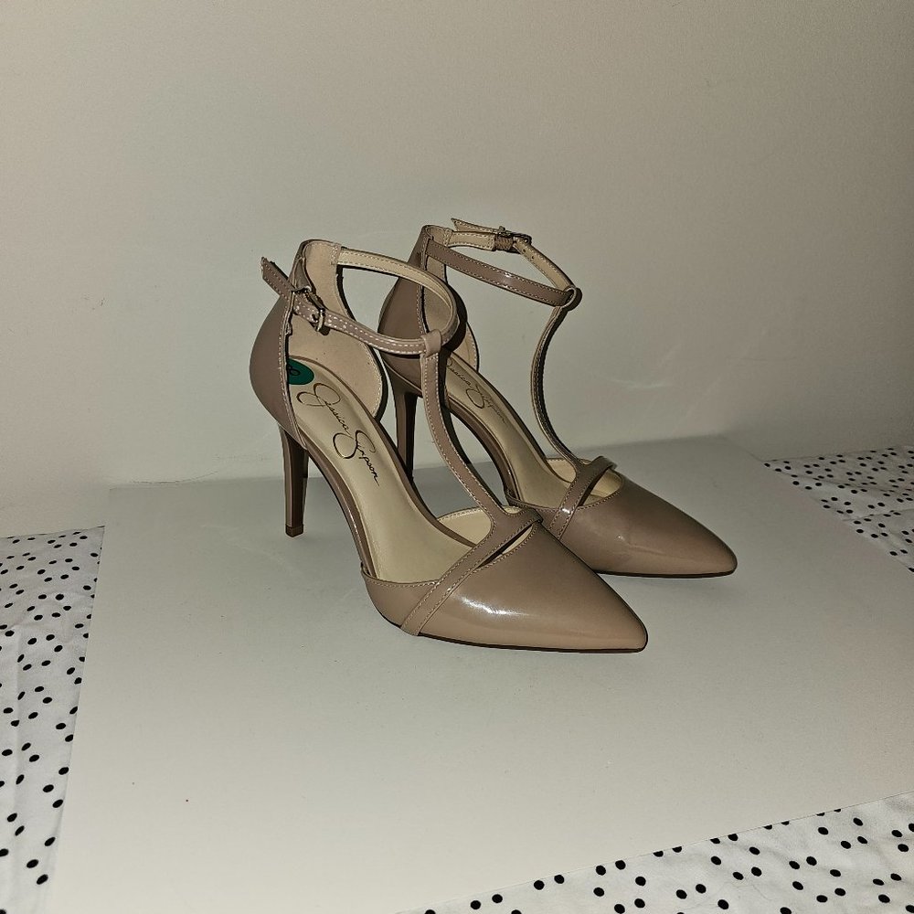 Nude T-Strap Stiletto